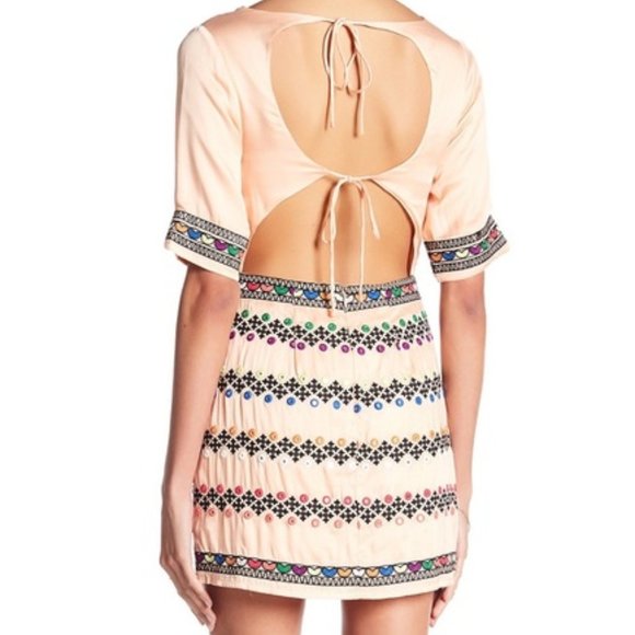 MAJORELLE new Layne Dress Embroidered Mirrored in Coral Reef Luxe SEXY Womens XL - Picture 5 of 17